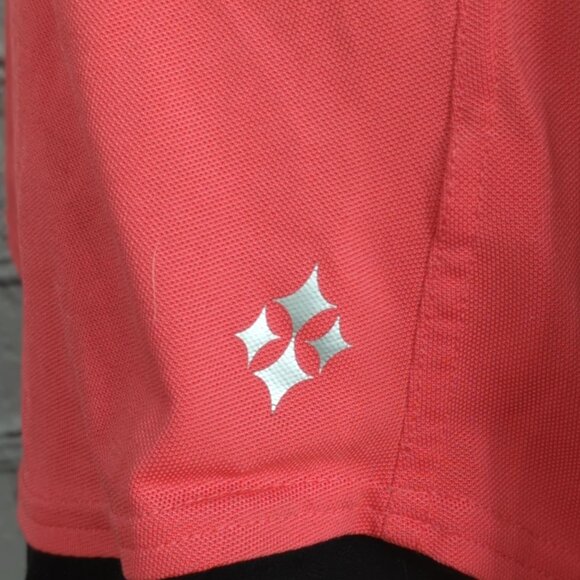 Jofit Sleeveless Golf Polo Womens M Blue Coral Zip Neck Performance Top - Picture 7 of 9